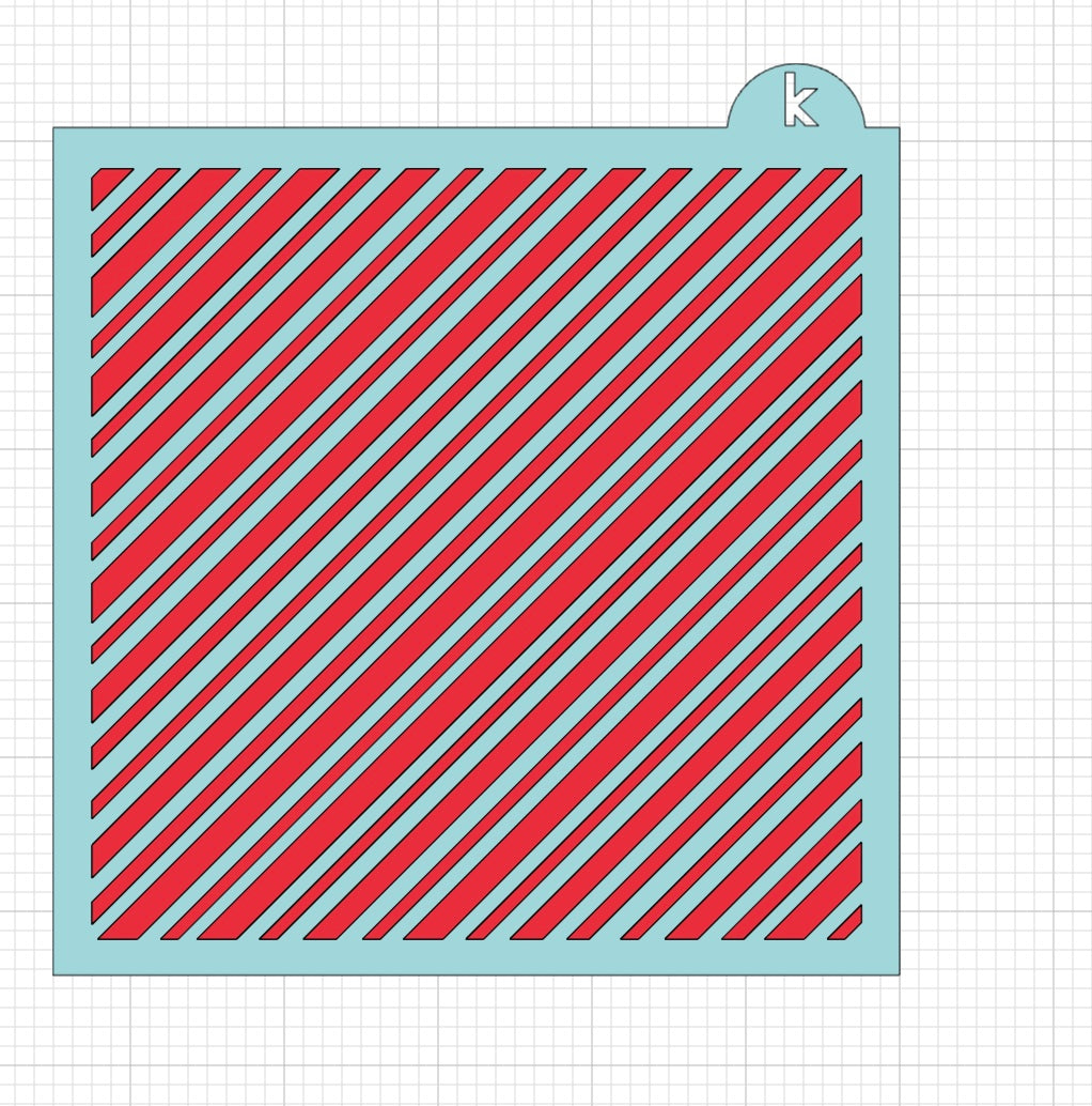 Candy Cane Stripes Cookie Stencil