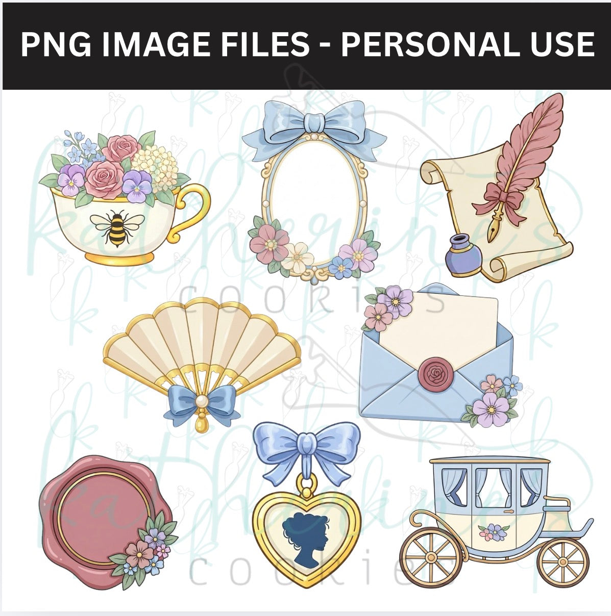Regency Party PNG Images - set of 8