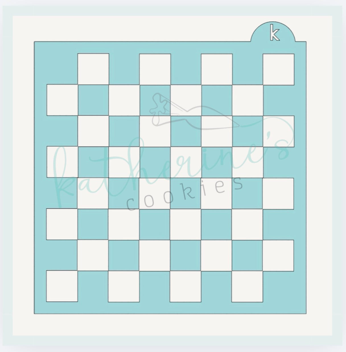 Checkered Pattern Cookie Stencil