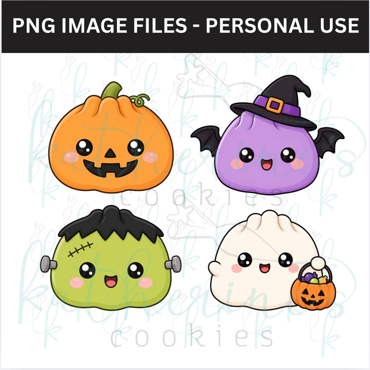 Halloween Dumplings - set of 4 PNG Images