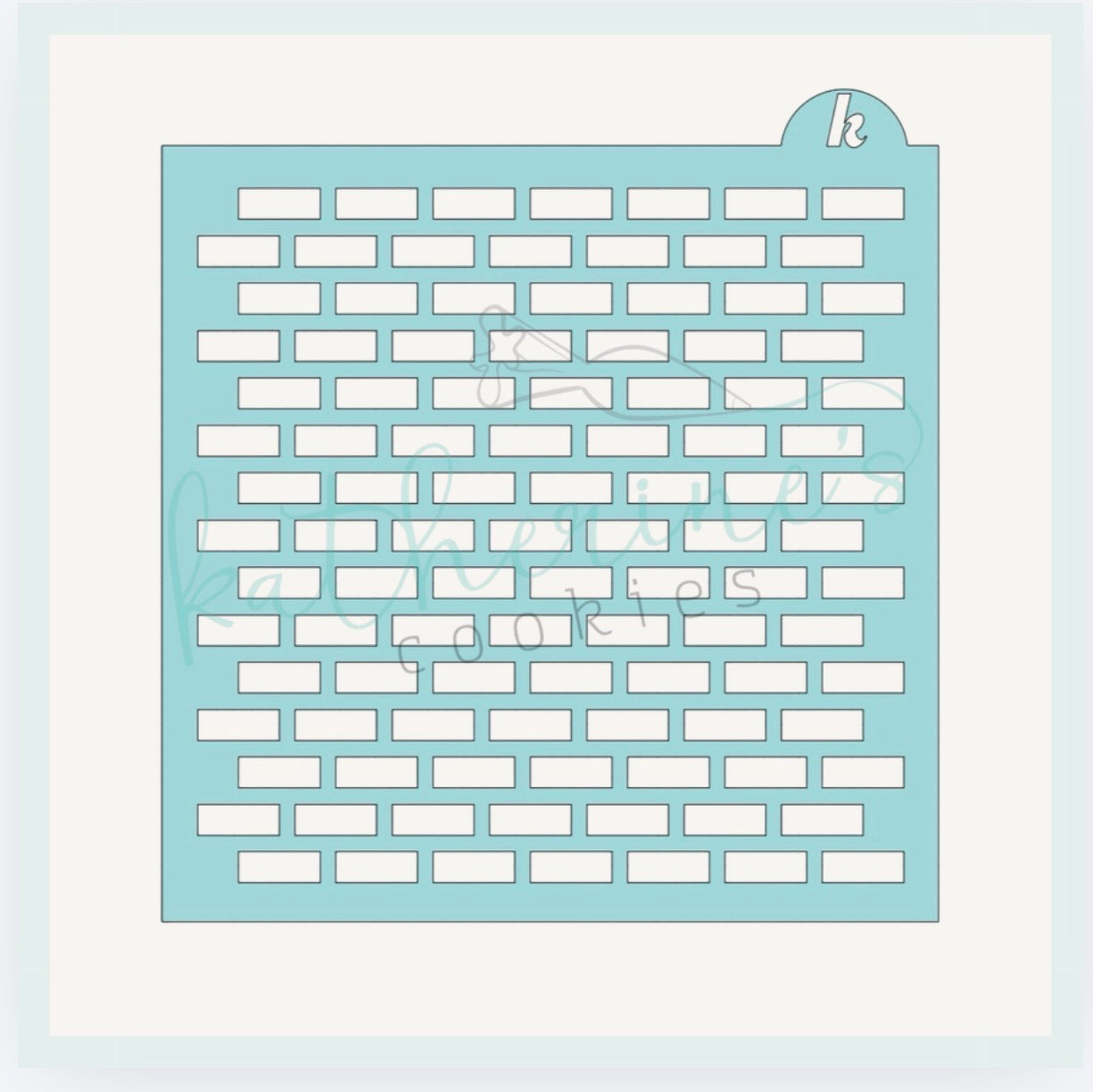 Bricks Pattern Cookie Stencil