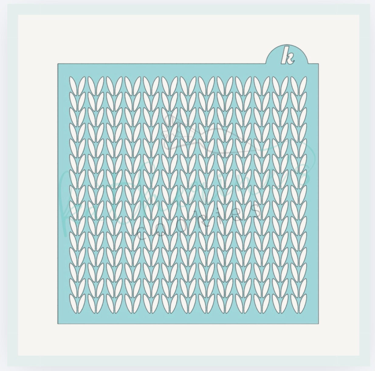 Knit Pattern Cookie Stencil