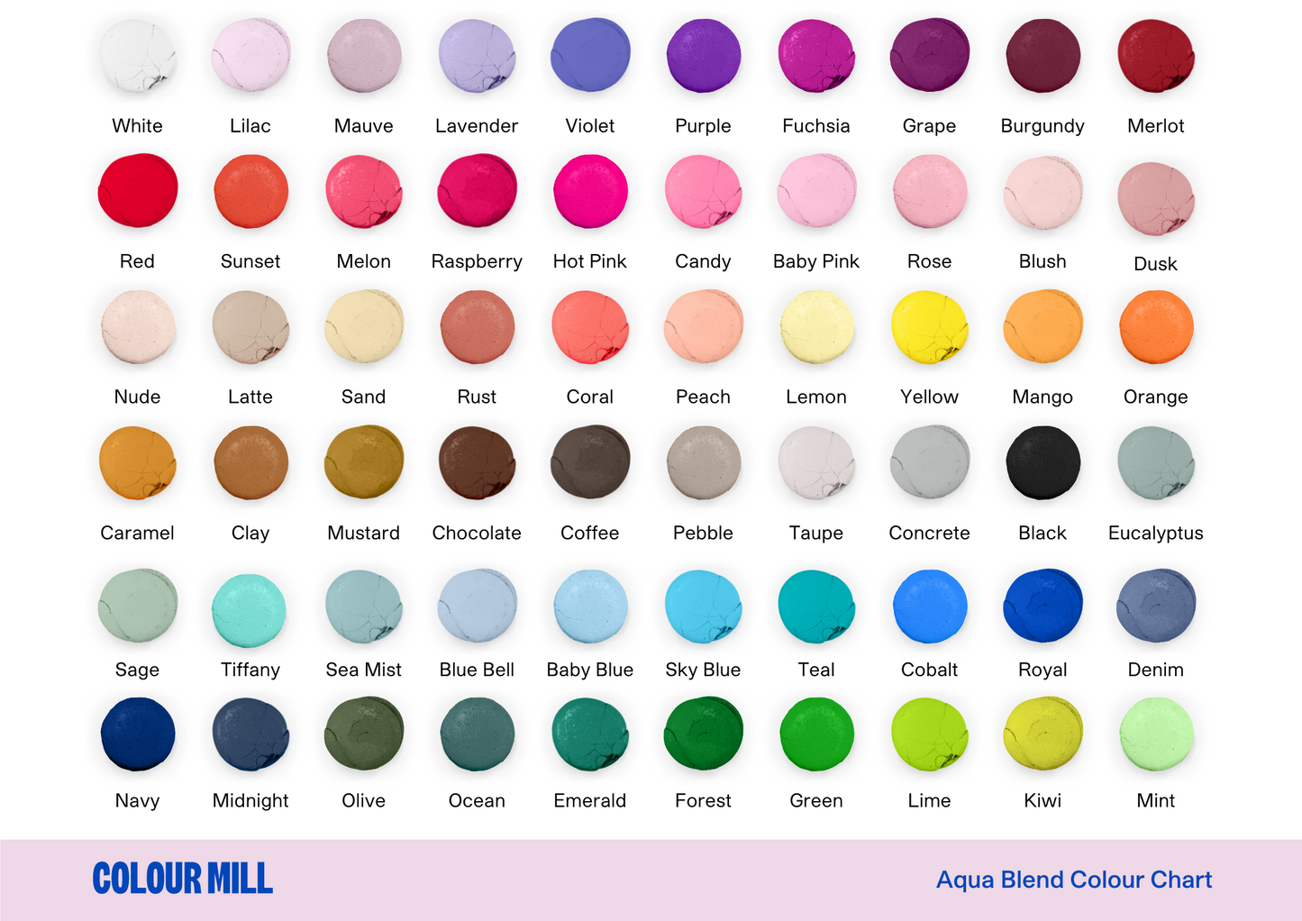 Colour Mill Pastel Pack - Aqua Blend - 6 colors, 20 ml each food color