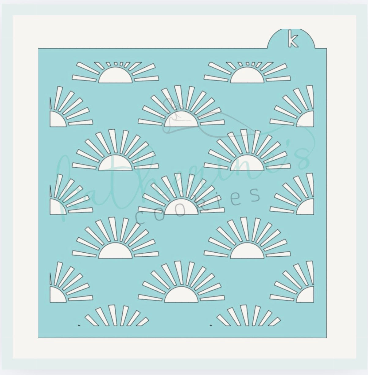 Sunrise Pattern Cookie Stencil