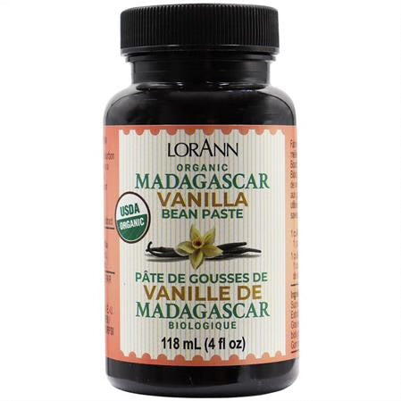 Lorann Organic Madagascar Vanilla Bean Paste, 4 oz