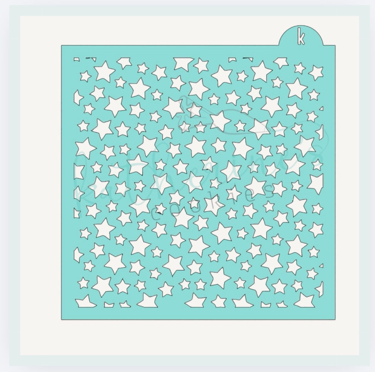 Scattered Stars Cookie Stencil
