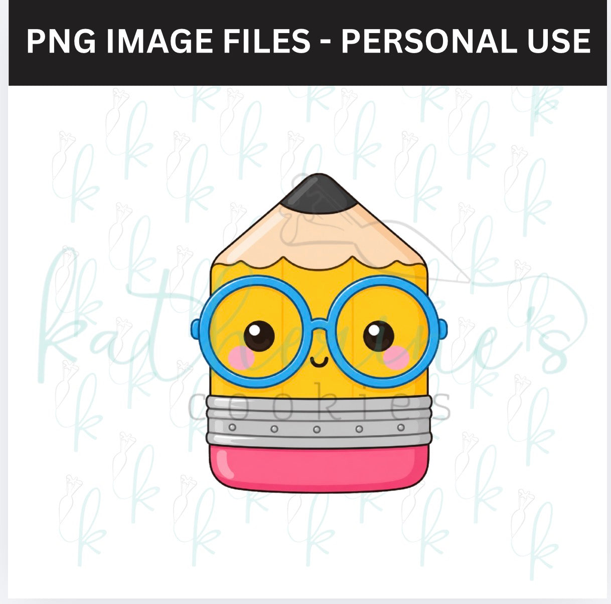 Nerdy Glasses Pencil PNG Image