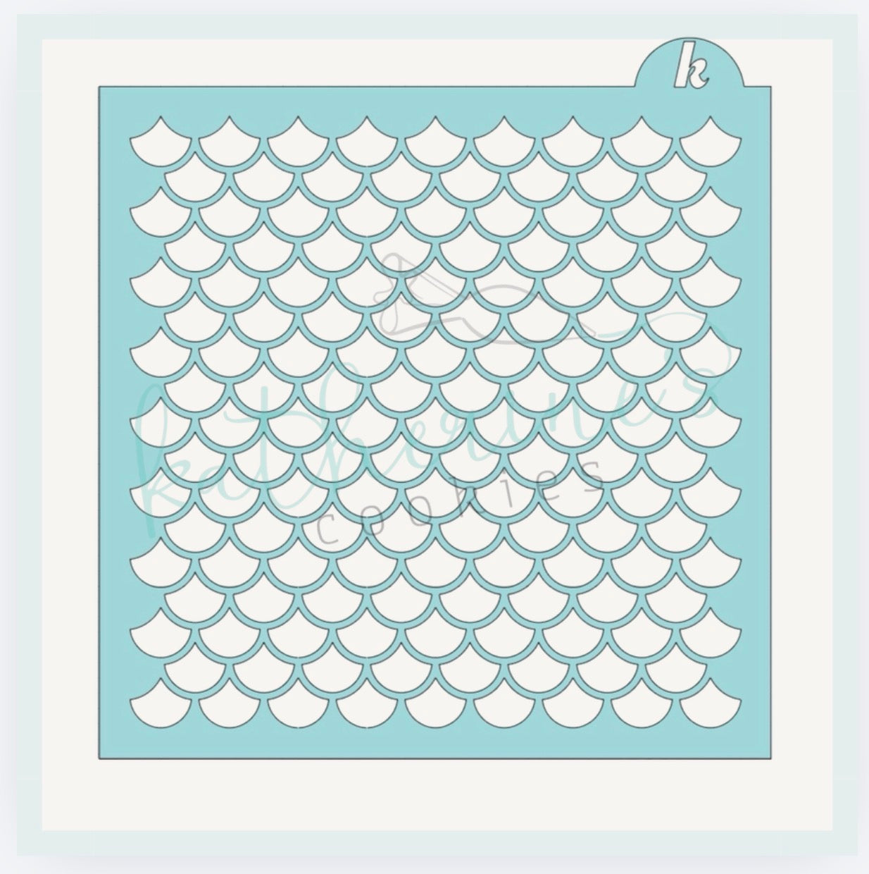 Mermaid Scales Cookie Stencil