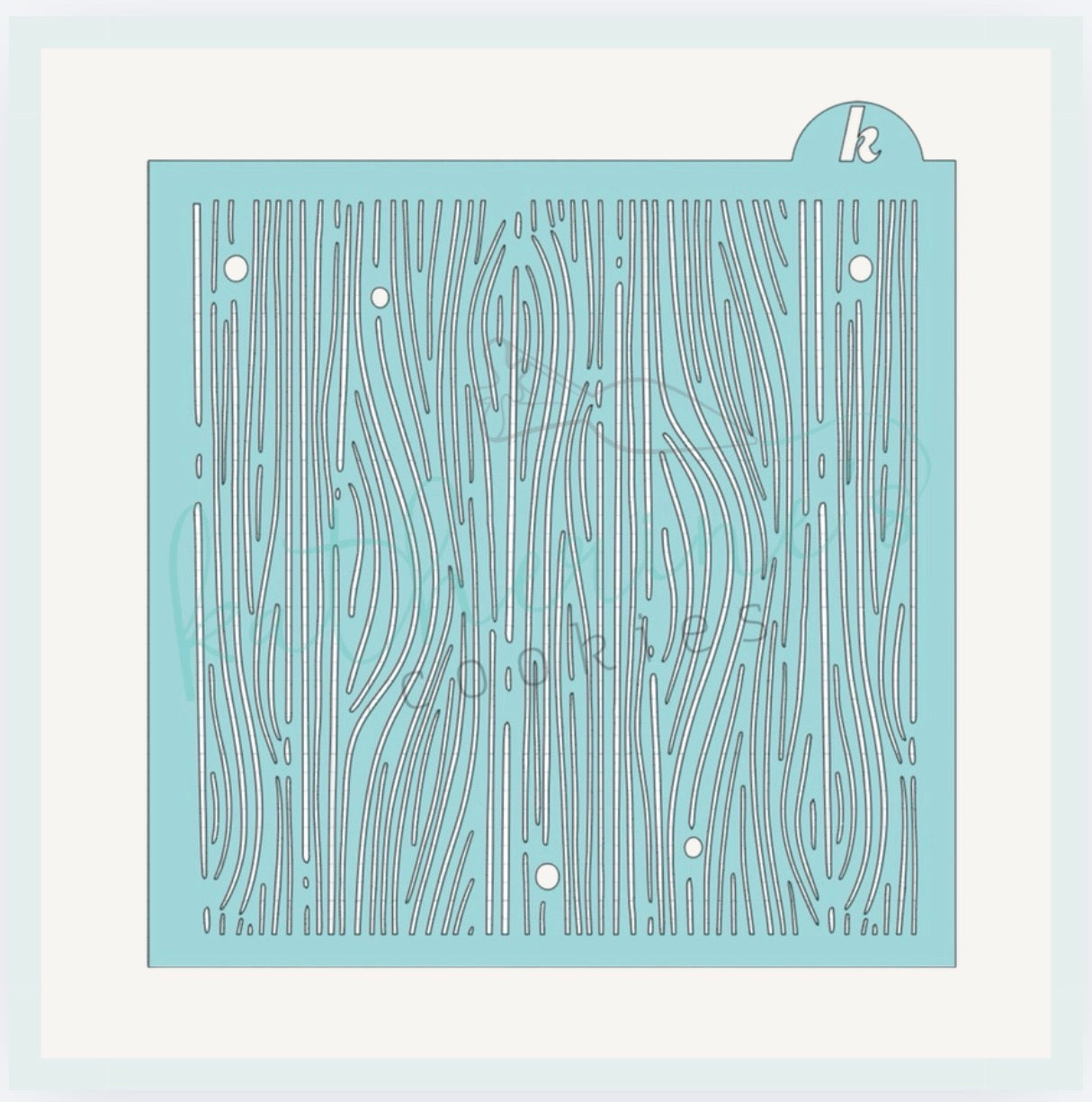 Wood Grain Pattern Cookie Stencil
