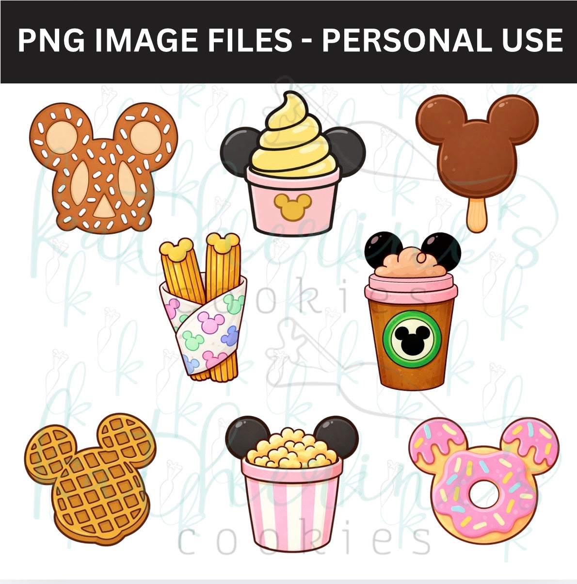 Magical Park Treats PNG Images - set of 8