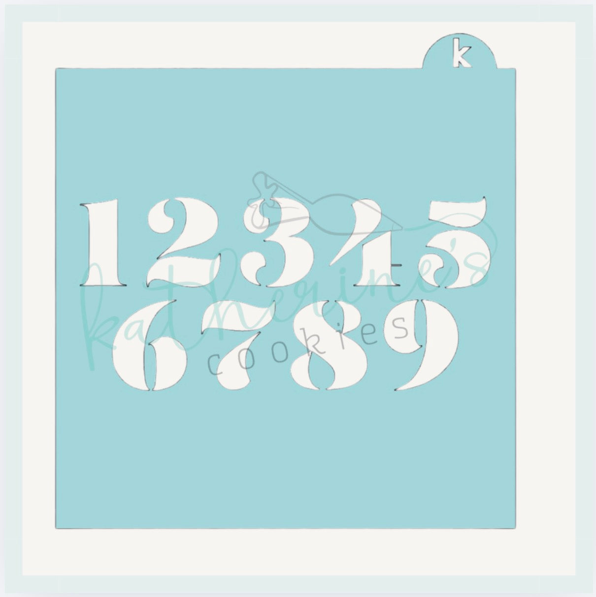 Fancy Numbers Cookie Stencil
