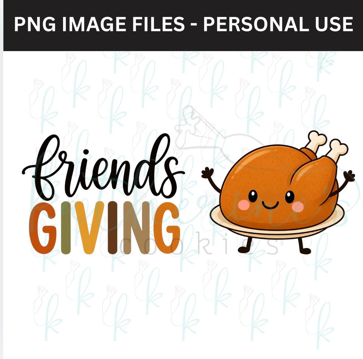 Friendsgiving PNG Images - set of 2