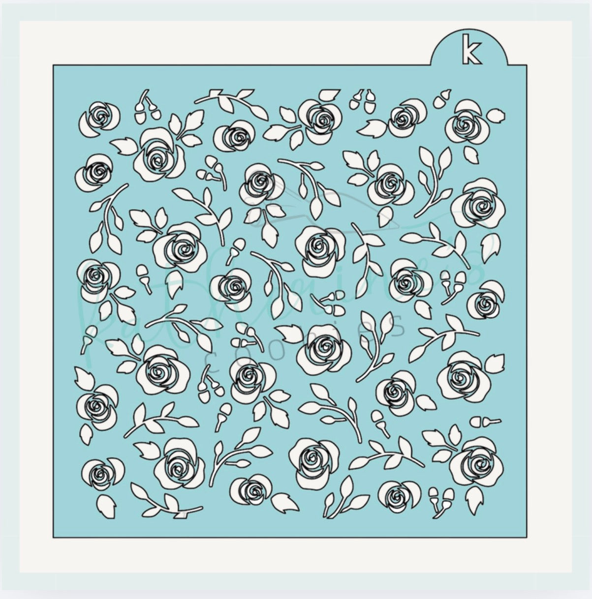 Roses Pattern Cookie Stencil