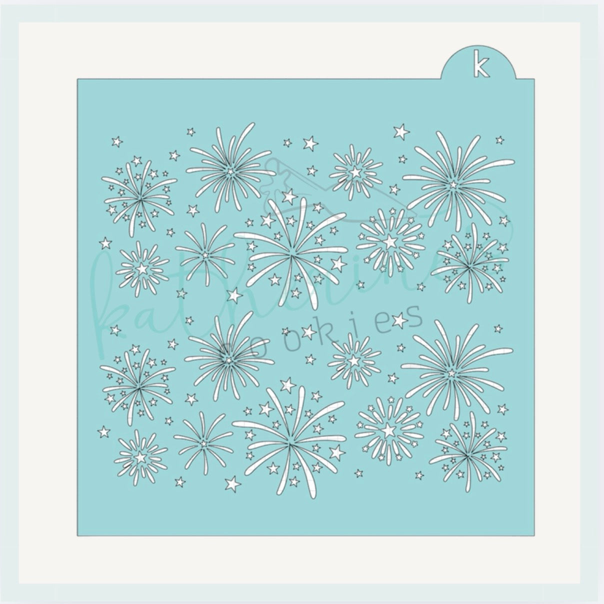 Fireworks Cookie Stencil