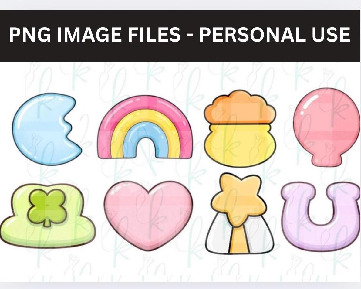 Marshmallow Charms PNG Images - set of 8