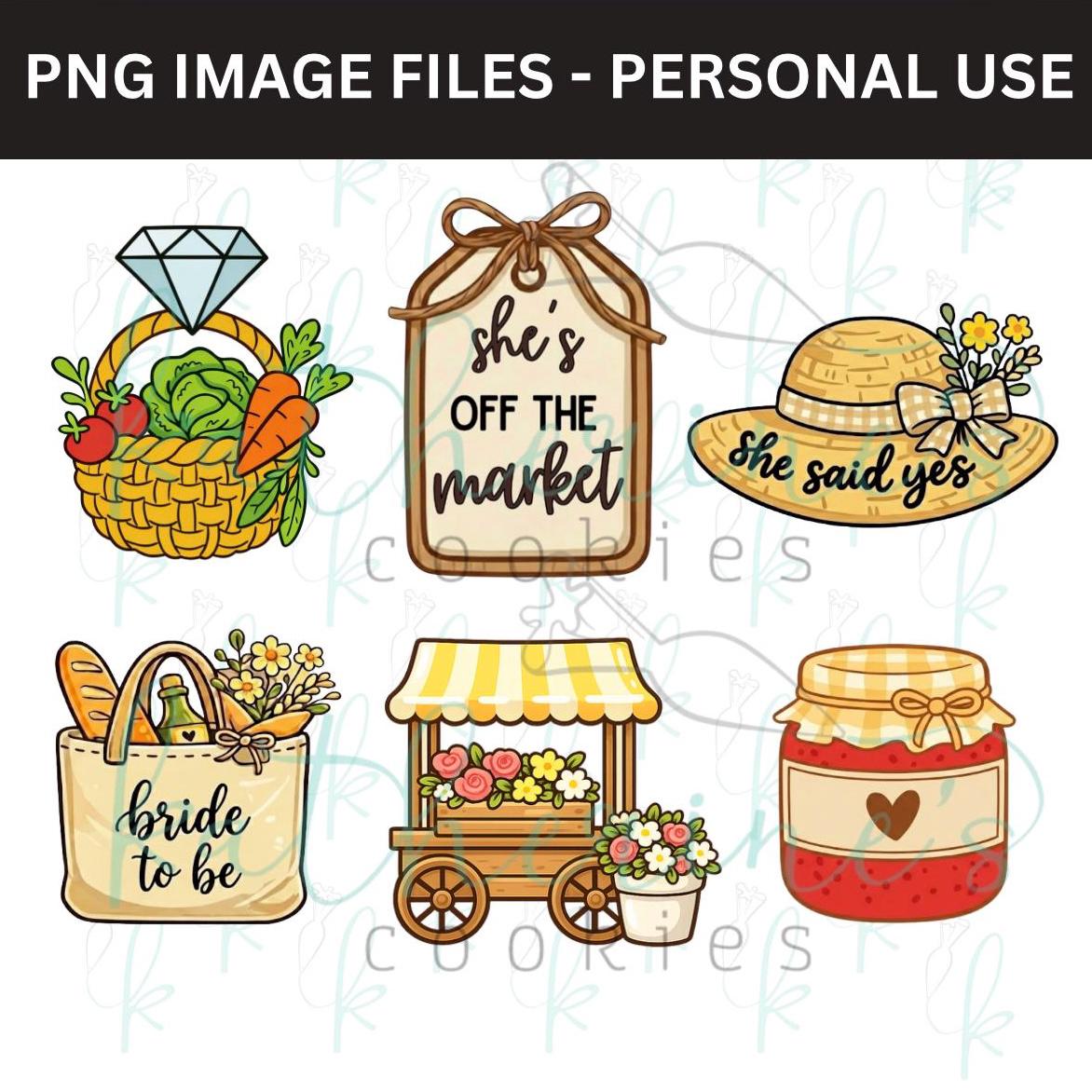 She’s Off The Market PNG Images - set of 6 images