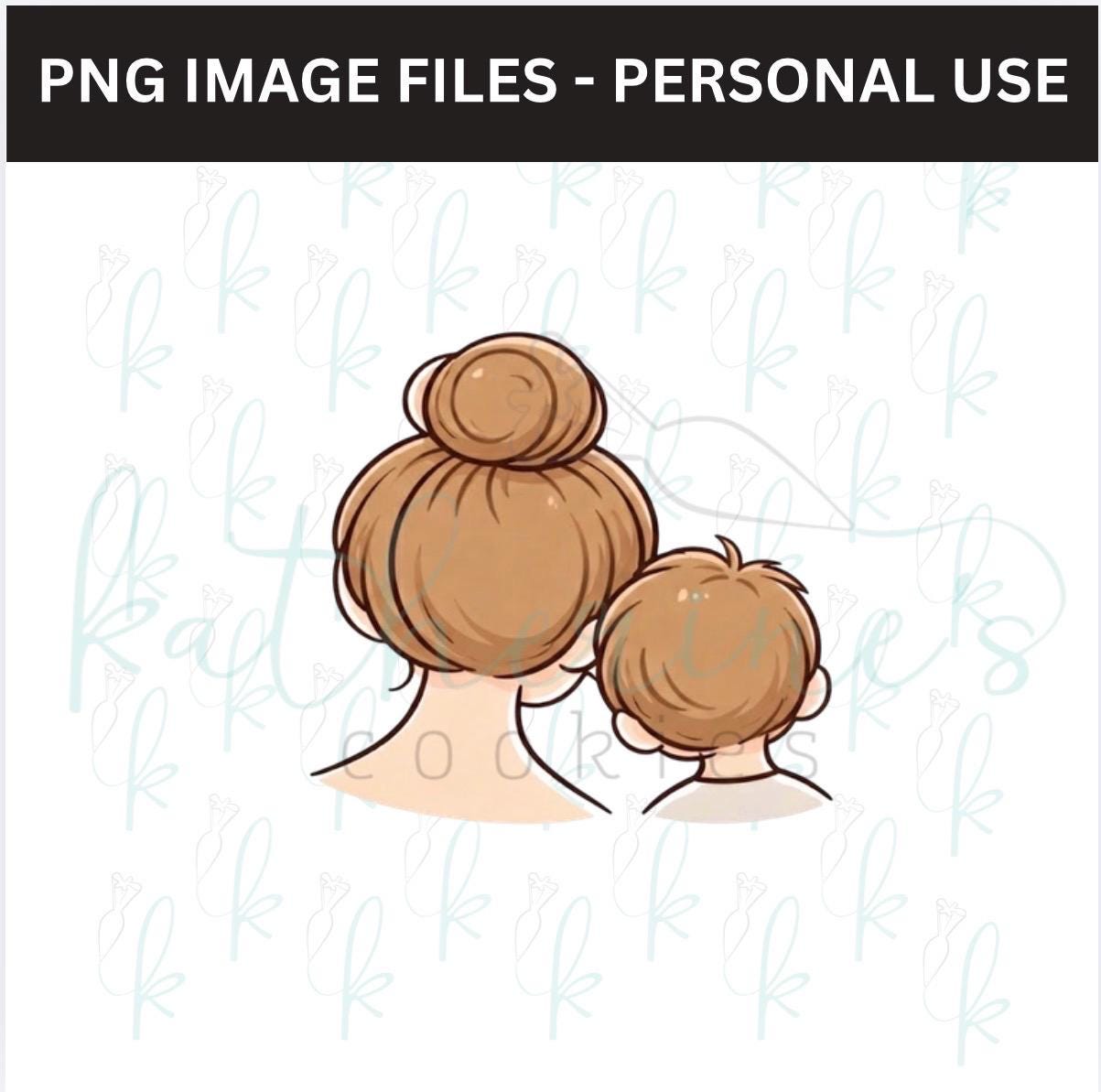 Mom and Son PNG Image