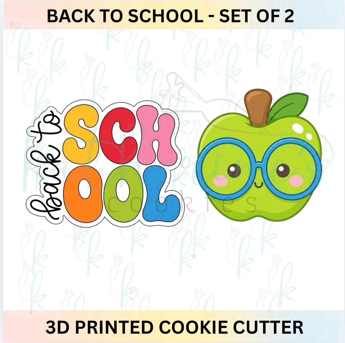 Back to School Set of 2 Cookie Cutters