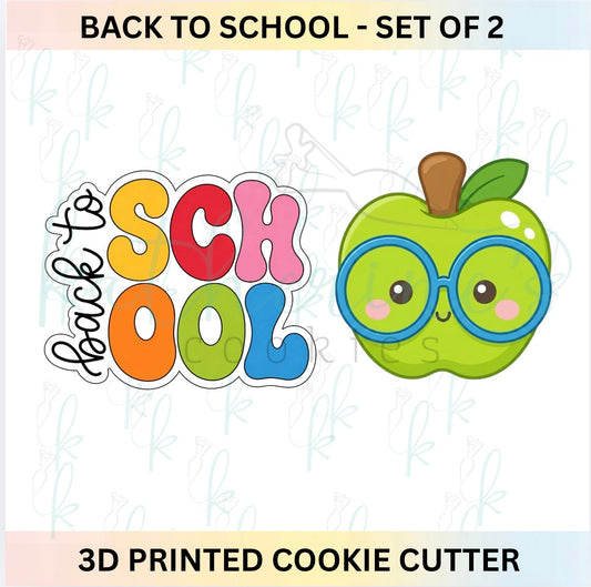 Back to School Set of 2 Cookie Cutters