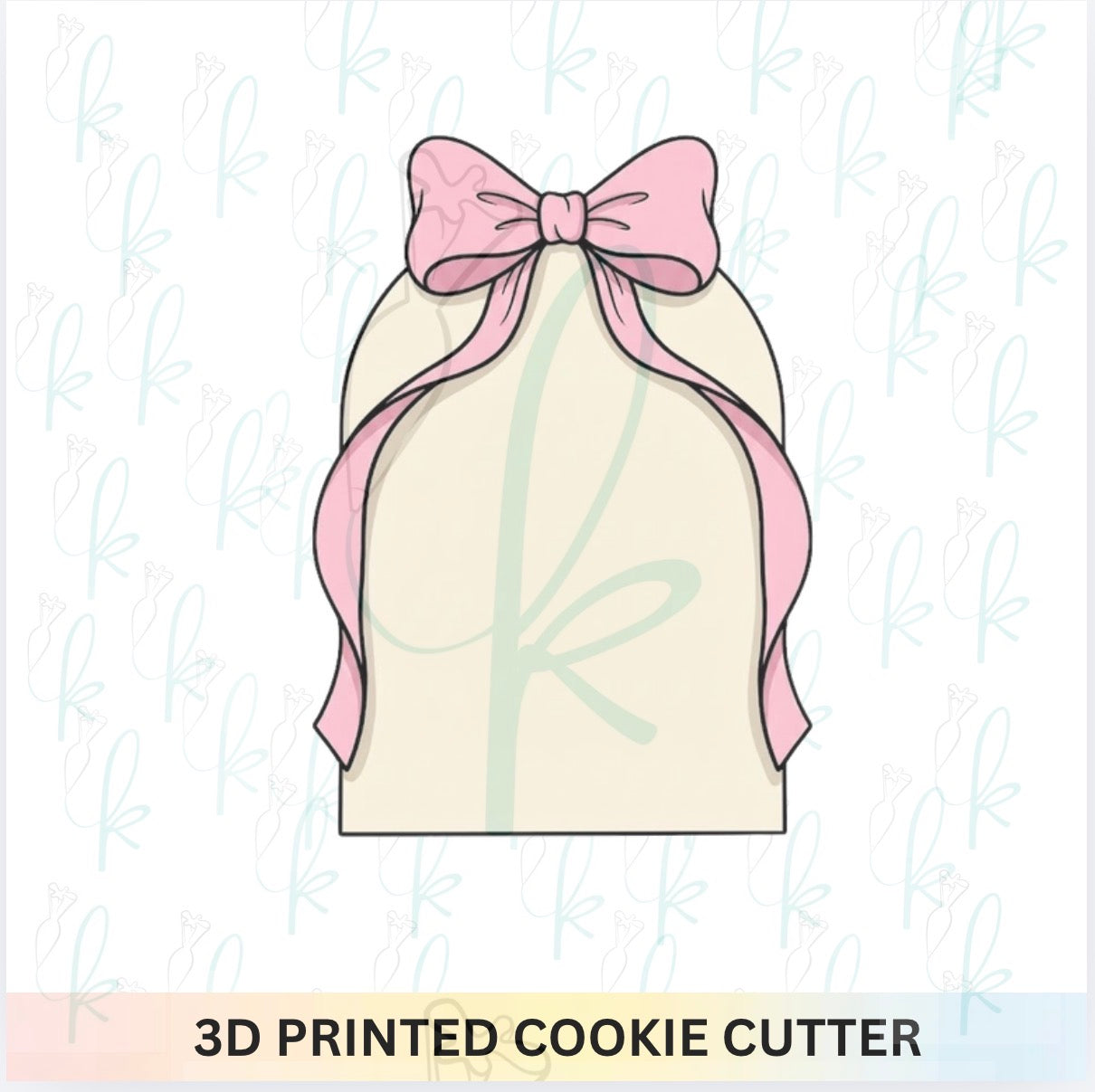 Coquette Bow Arch Plaque Cookie Cutter