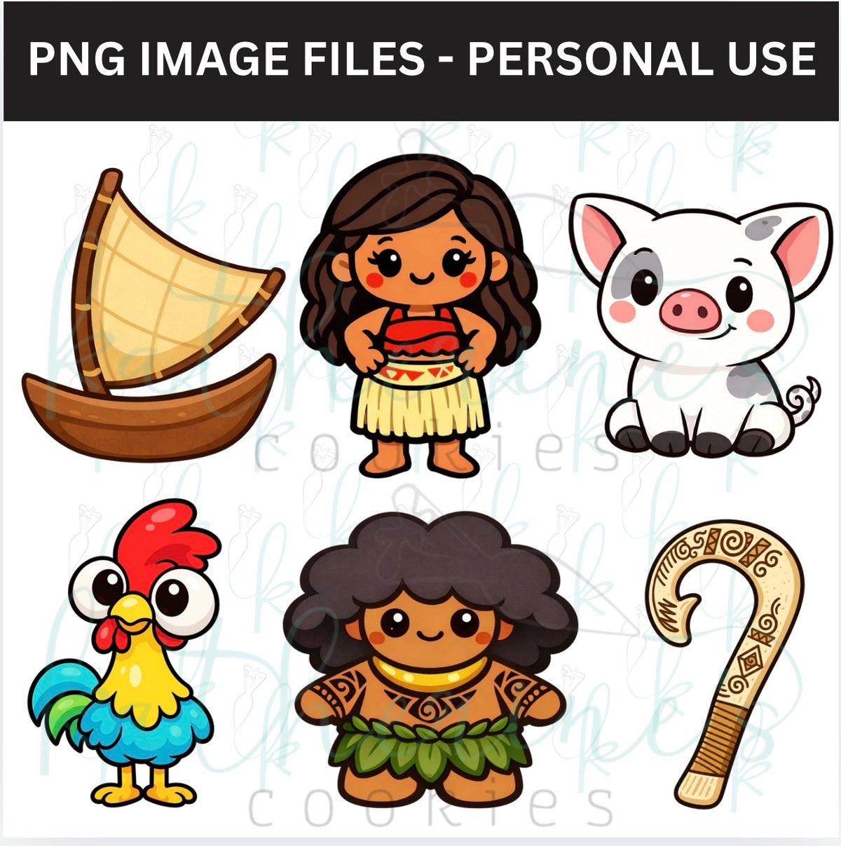 Island Princess PNG Images - set of 6 images