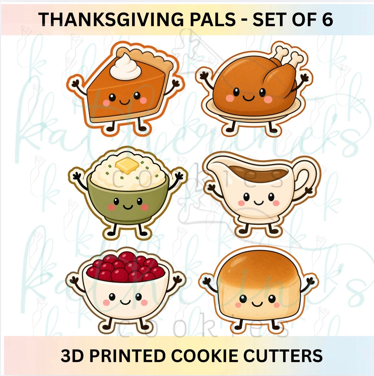 Thanksgiving Pals - Set of 6 Cookie Cutters