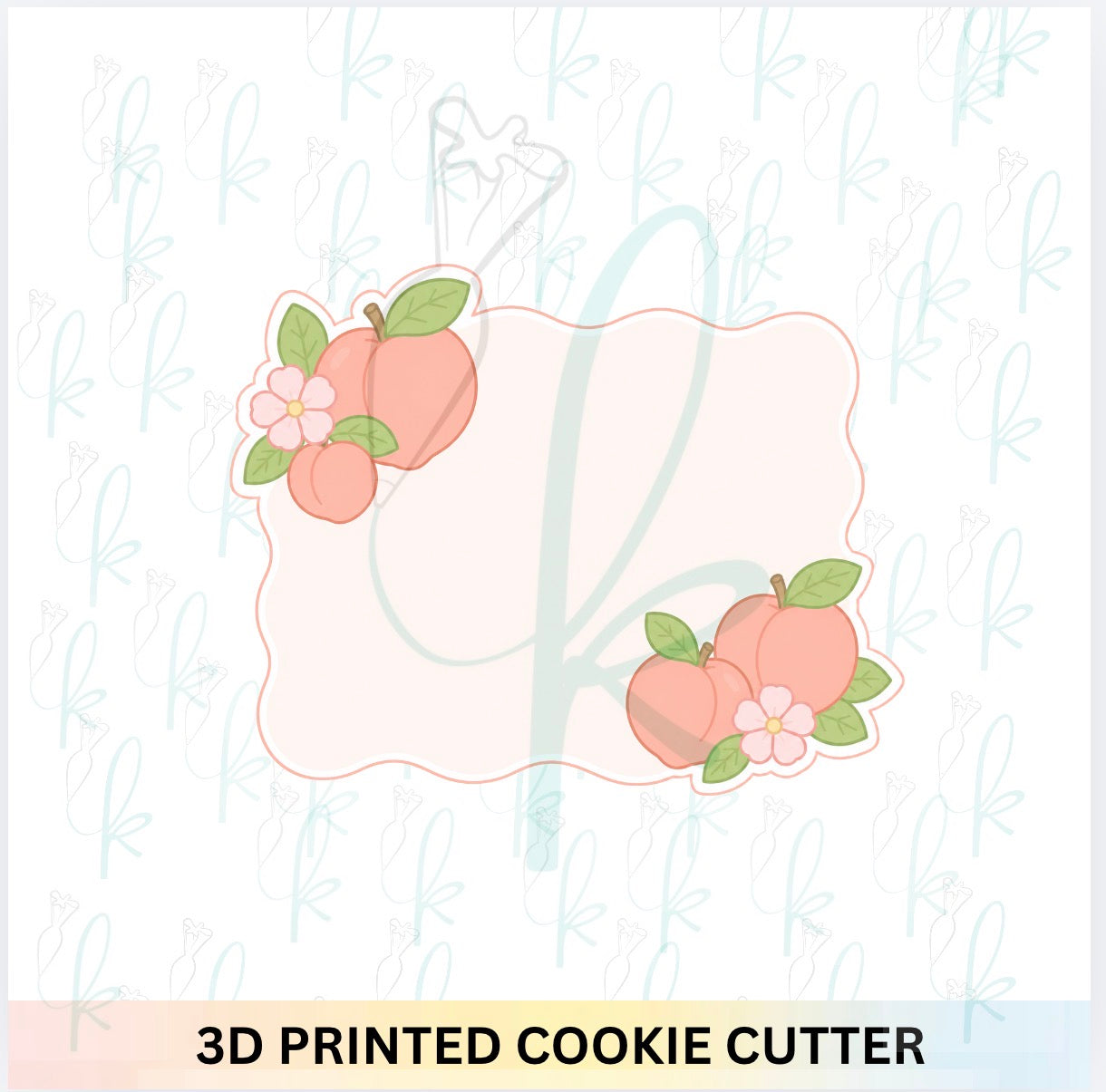 Wavy Peaches Plaque Cookie Cutter