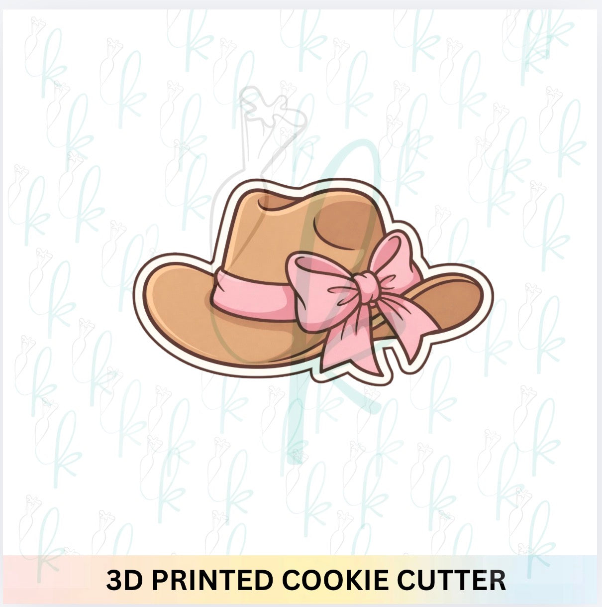 Bow Cowboy Hat Cookie Cutter