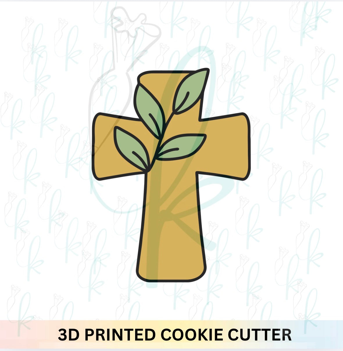 Greenery Cross Cookie Cutter