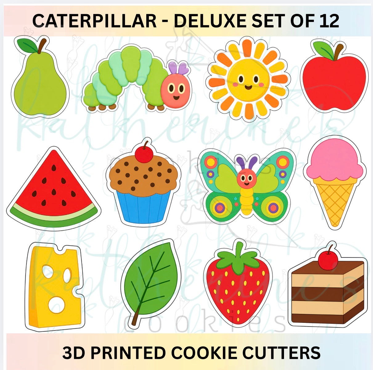 Caterpillar - Core and Deluxe Sets - 6 or 12 3D Printed Cookie Cutters