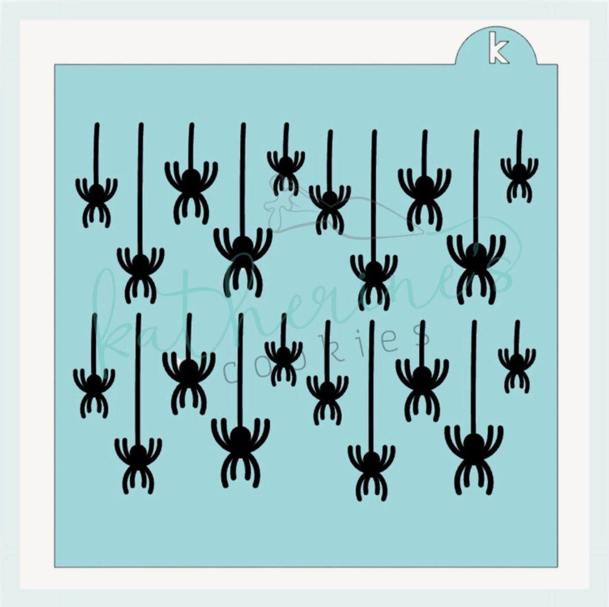 Hanging Spiders Cookie Stencil