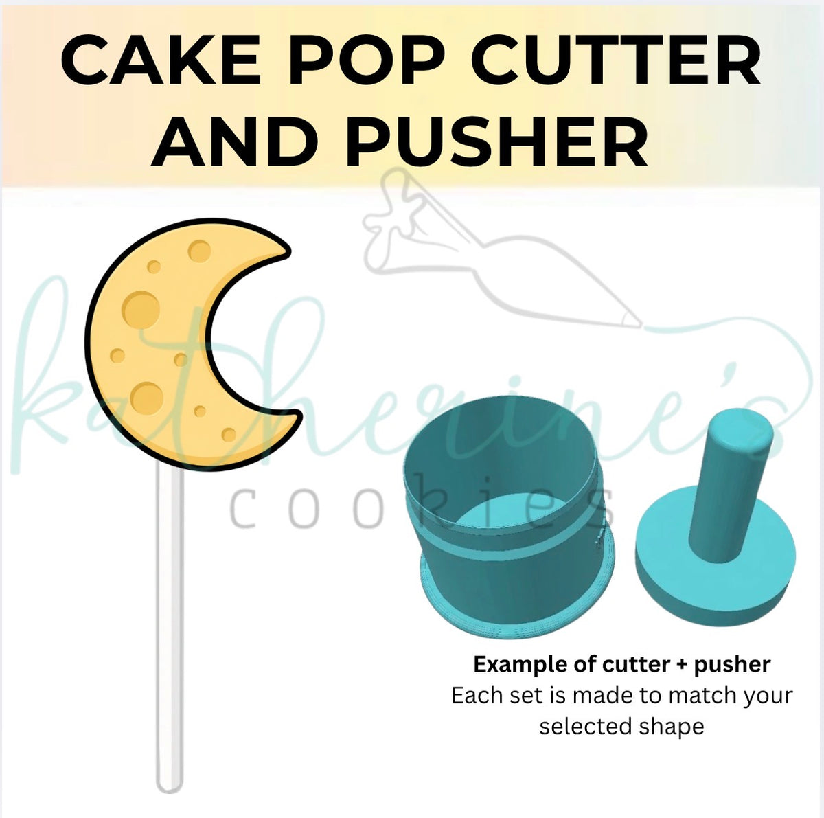 Crescent Moon - Cake Pop Cutter and Pusher