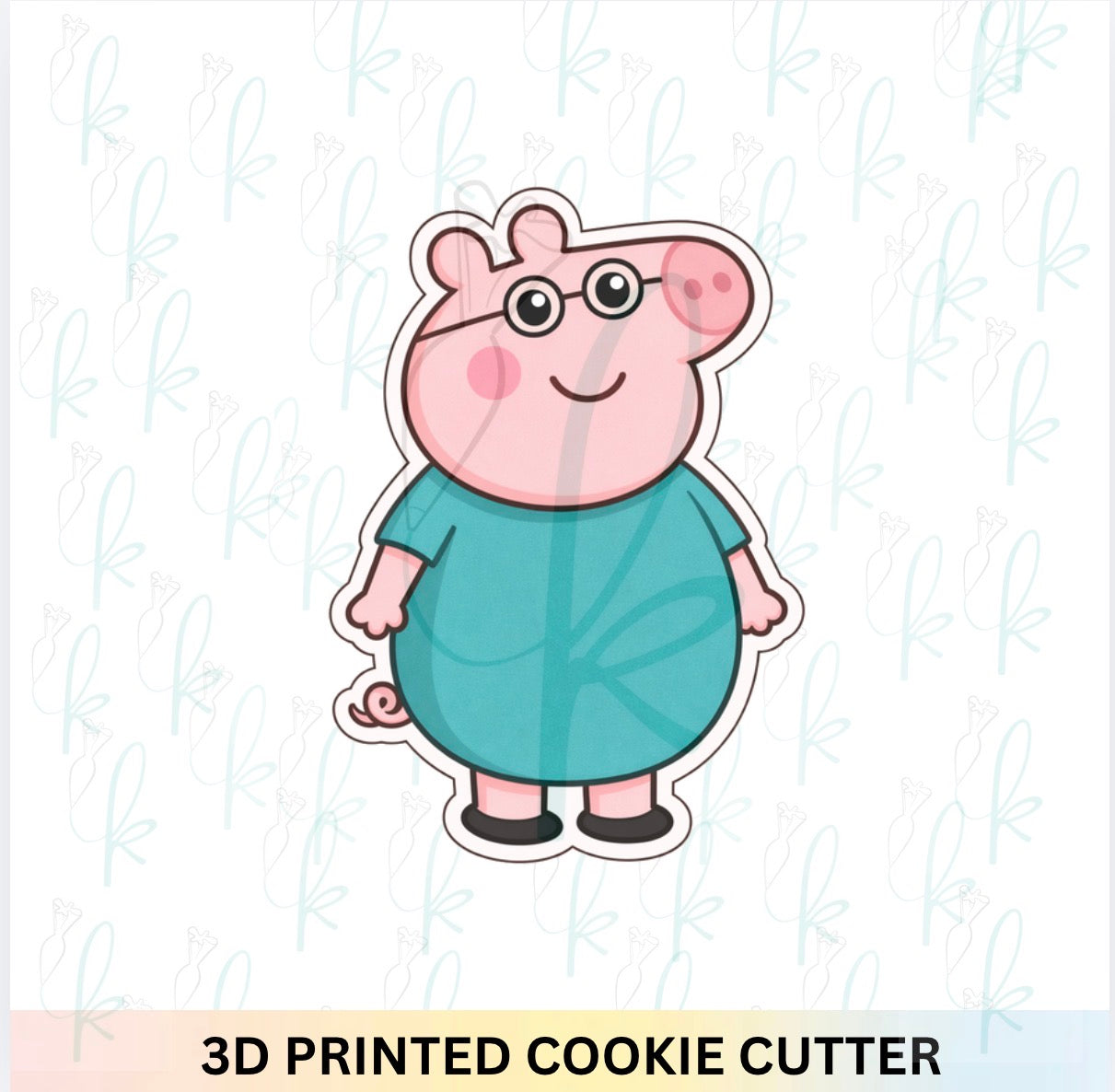 Pig Dad Cookie Cutter