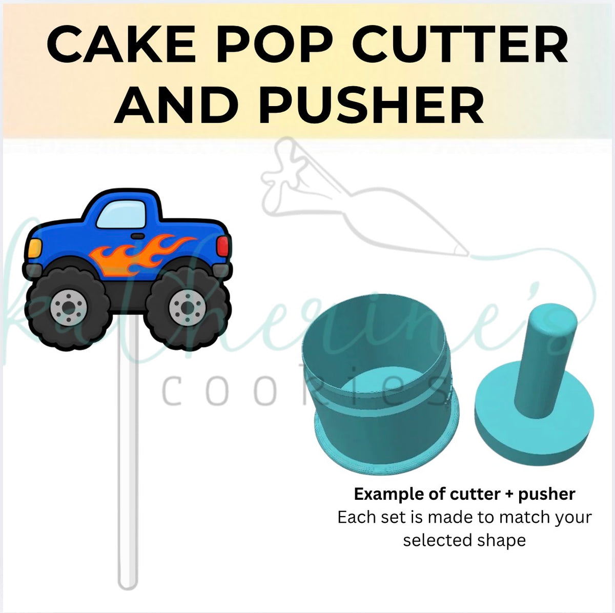 Monster Truck - Cake Pop Cutter and Pusher
