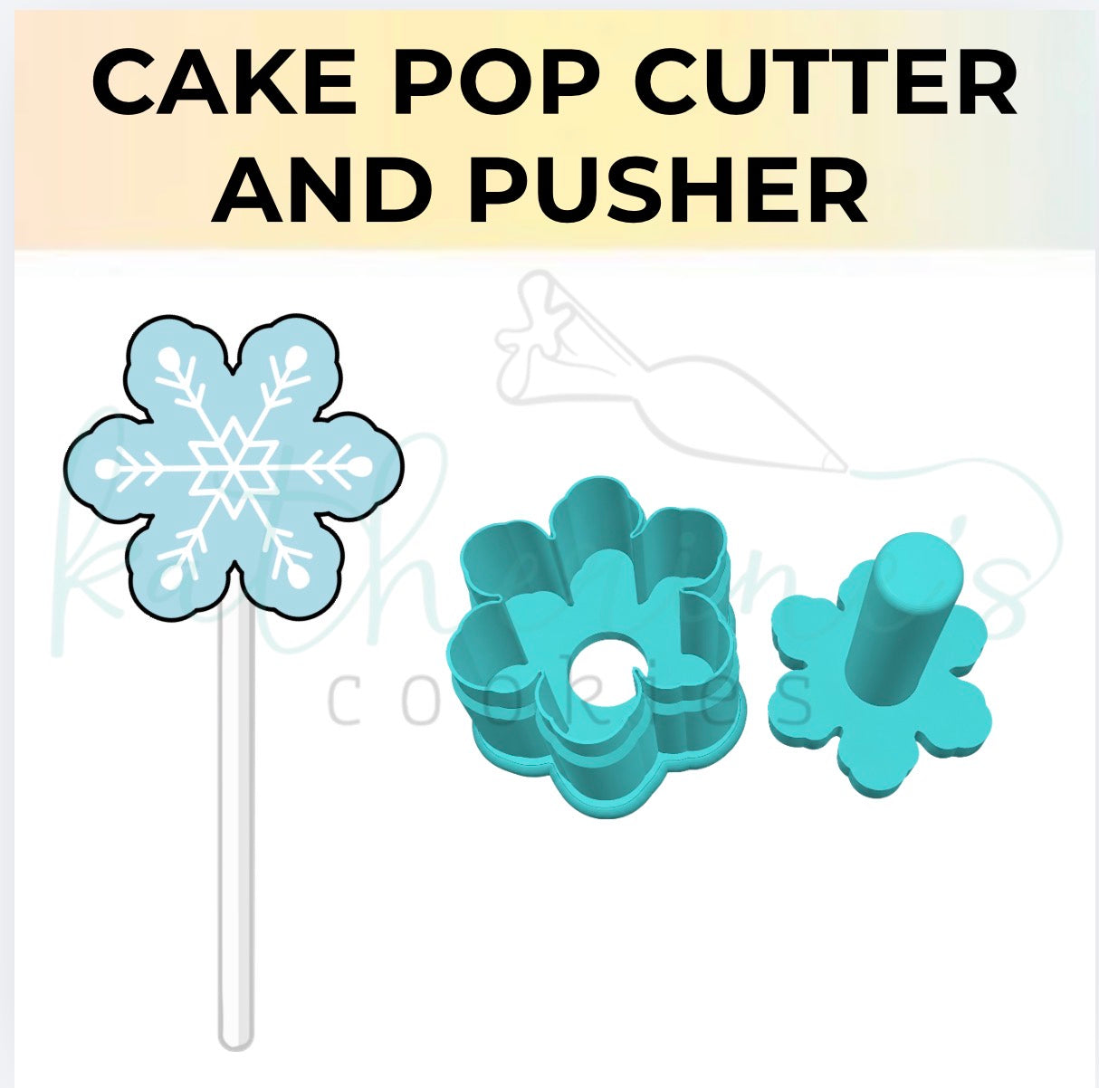 Snowflake - Cake Pop Cutter and Pusher