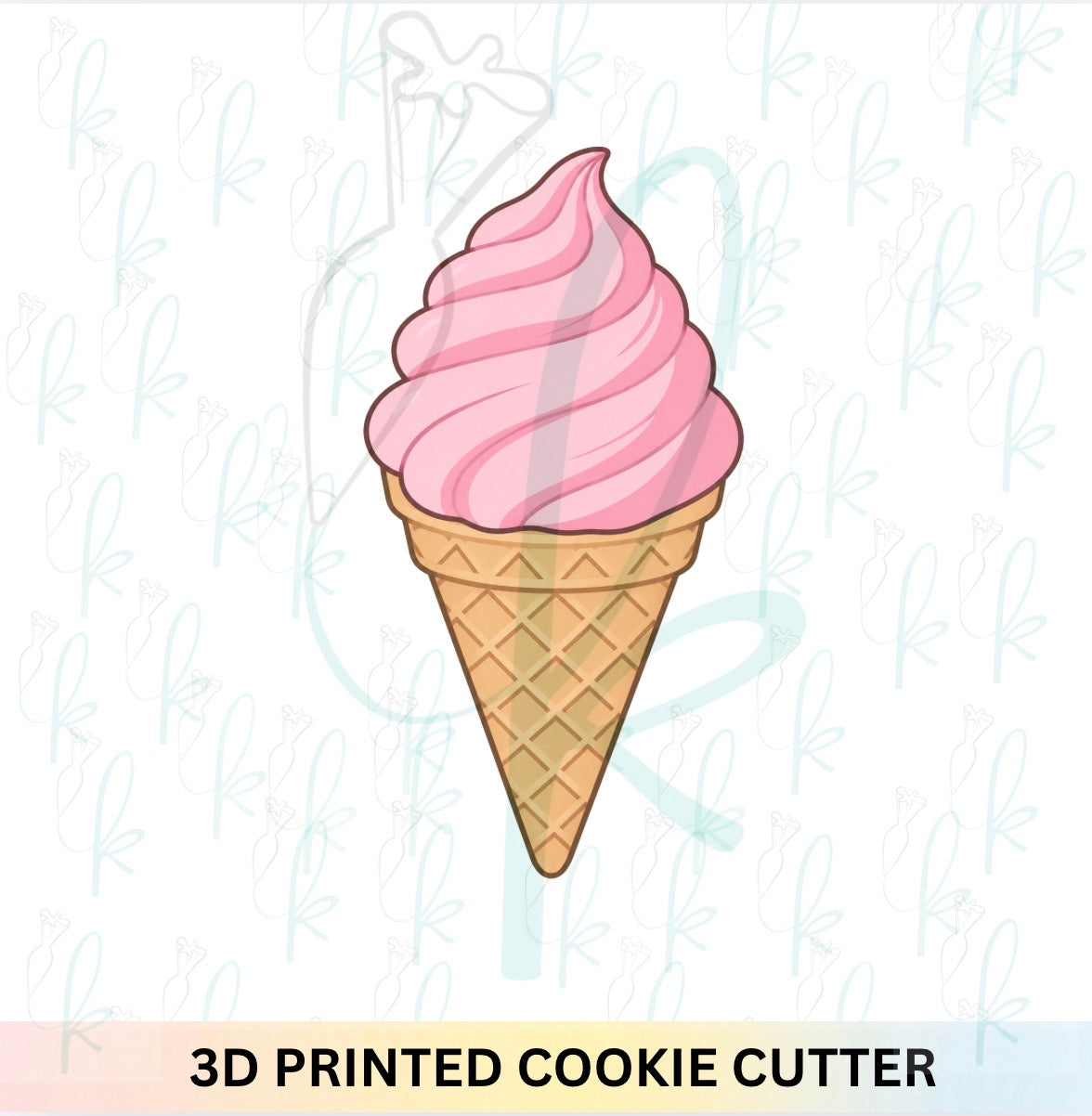 Soft Serve Ice Cream Cone Cookie Cutter