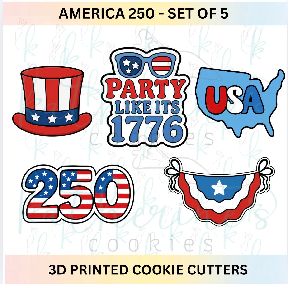 America 250 - Set of 5 Cookie Cutters