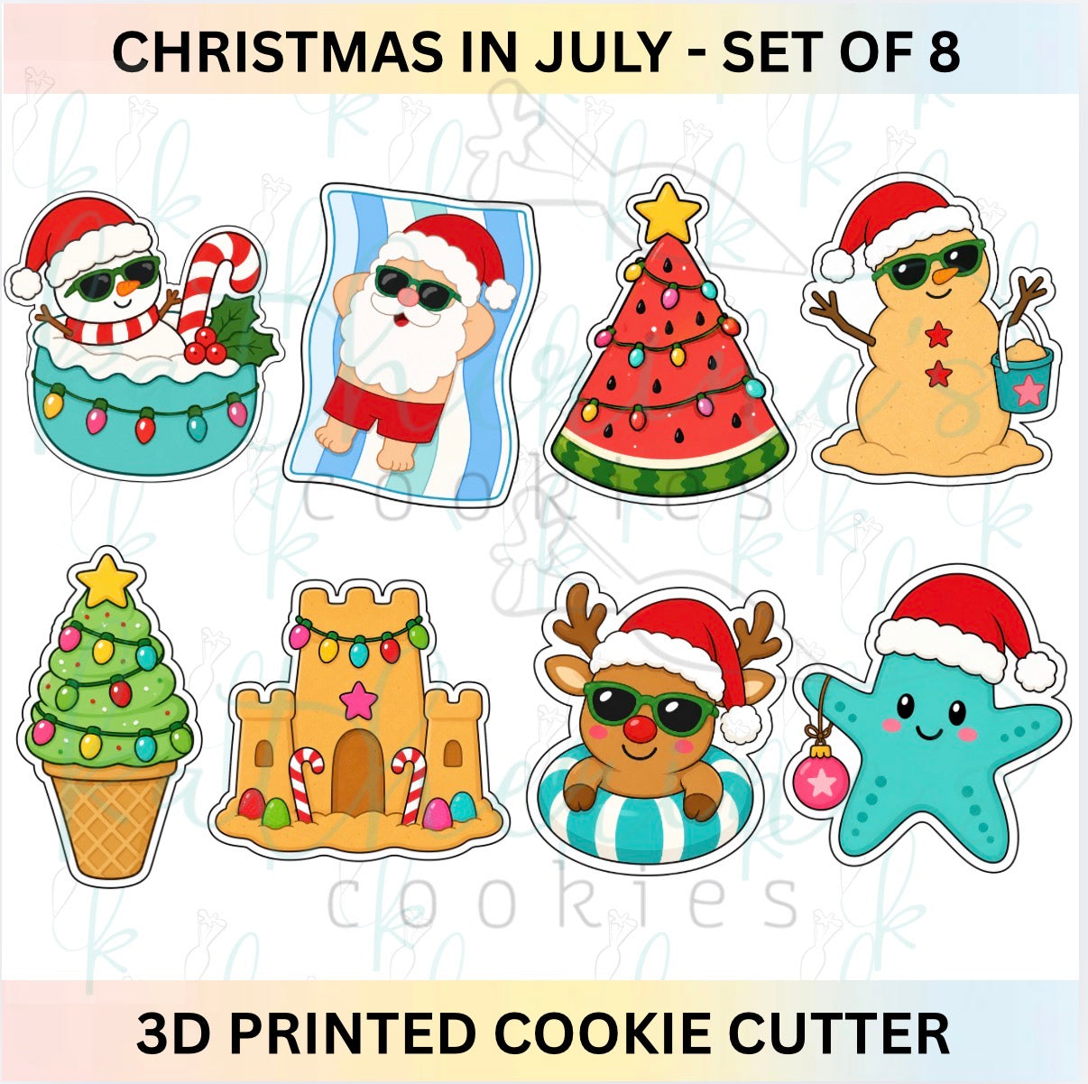 Christmas in July - Set of 8 Cookie Cutters