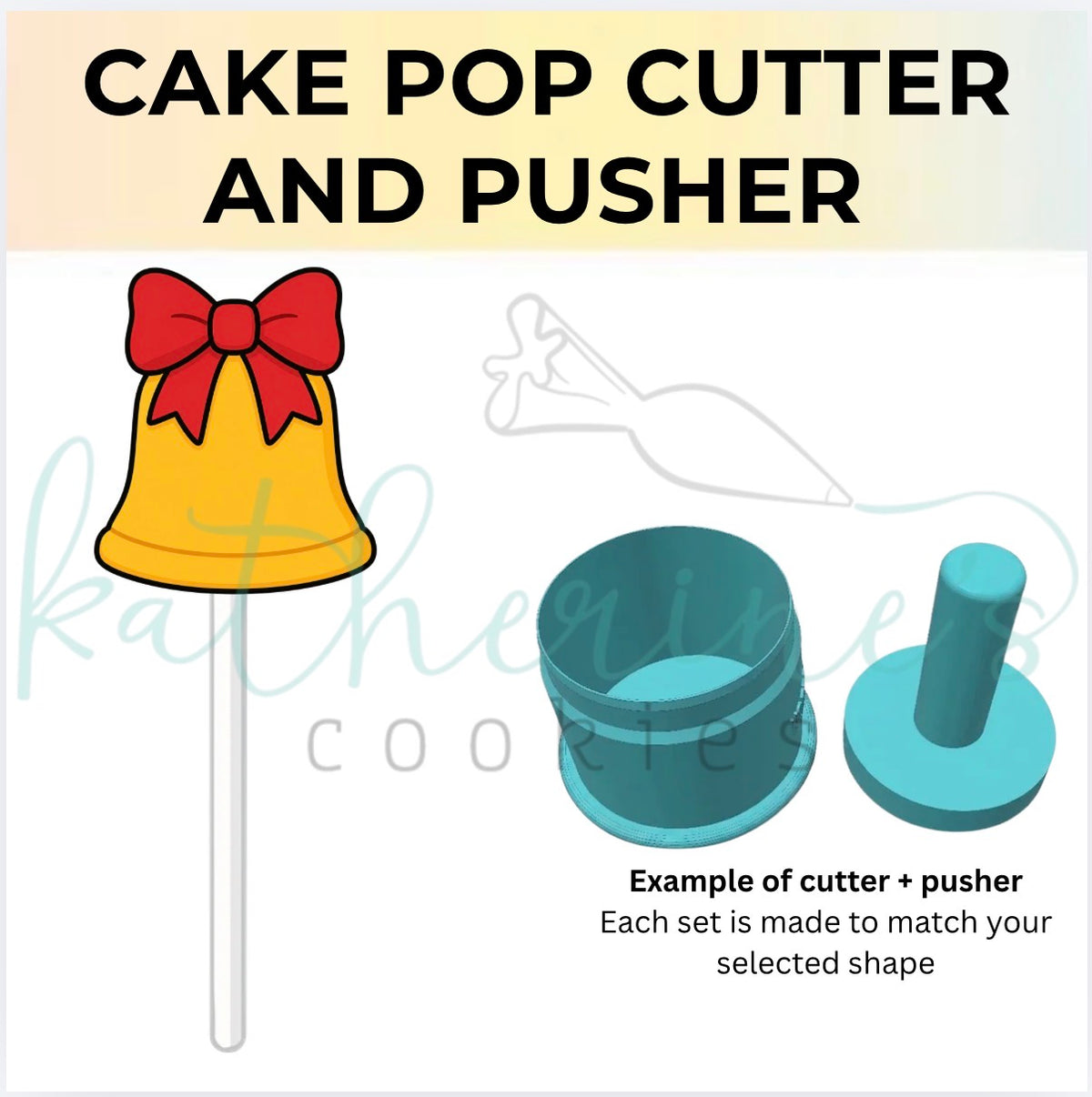 Bell with Bow - Cake Pop Cutter and Pusher
