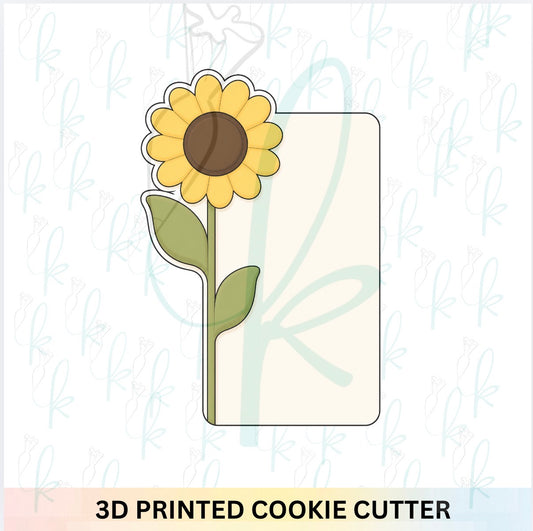 Sunflower Rectangle Plaque Cookie Cutter