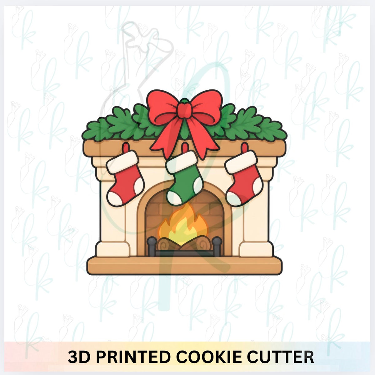 Christmas Fireplace Cookie Cutter