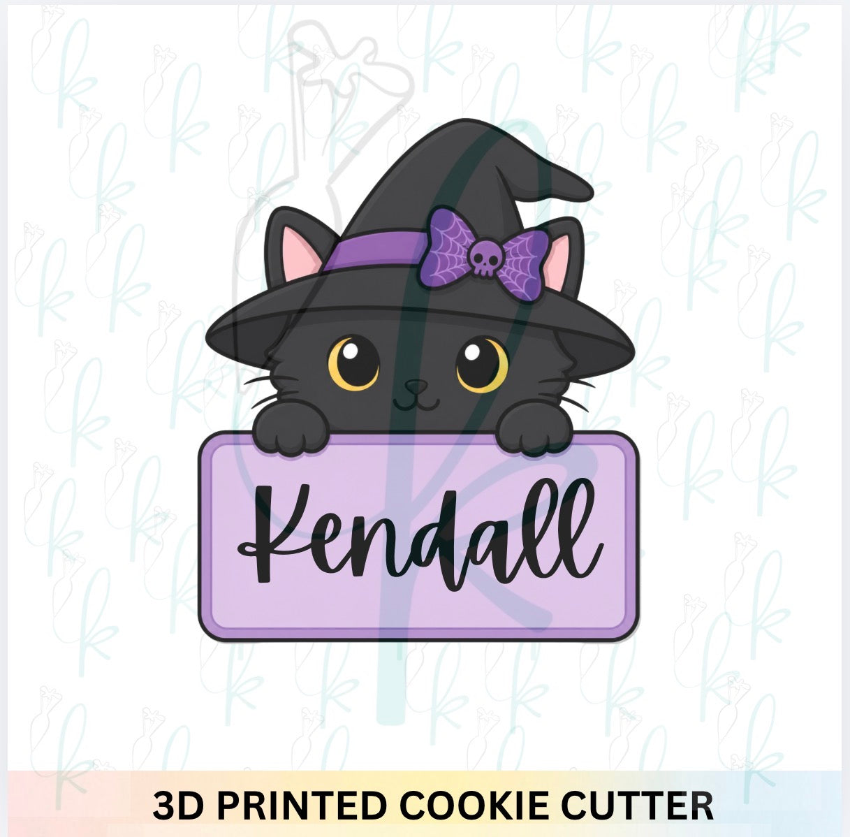 Black Cat Plaque Cookie Cutter