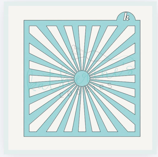 Sunburst Cookie Stencil