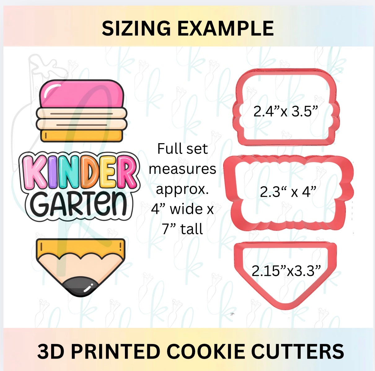 Back to School Set of 3 Cookie Cutters