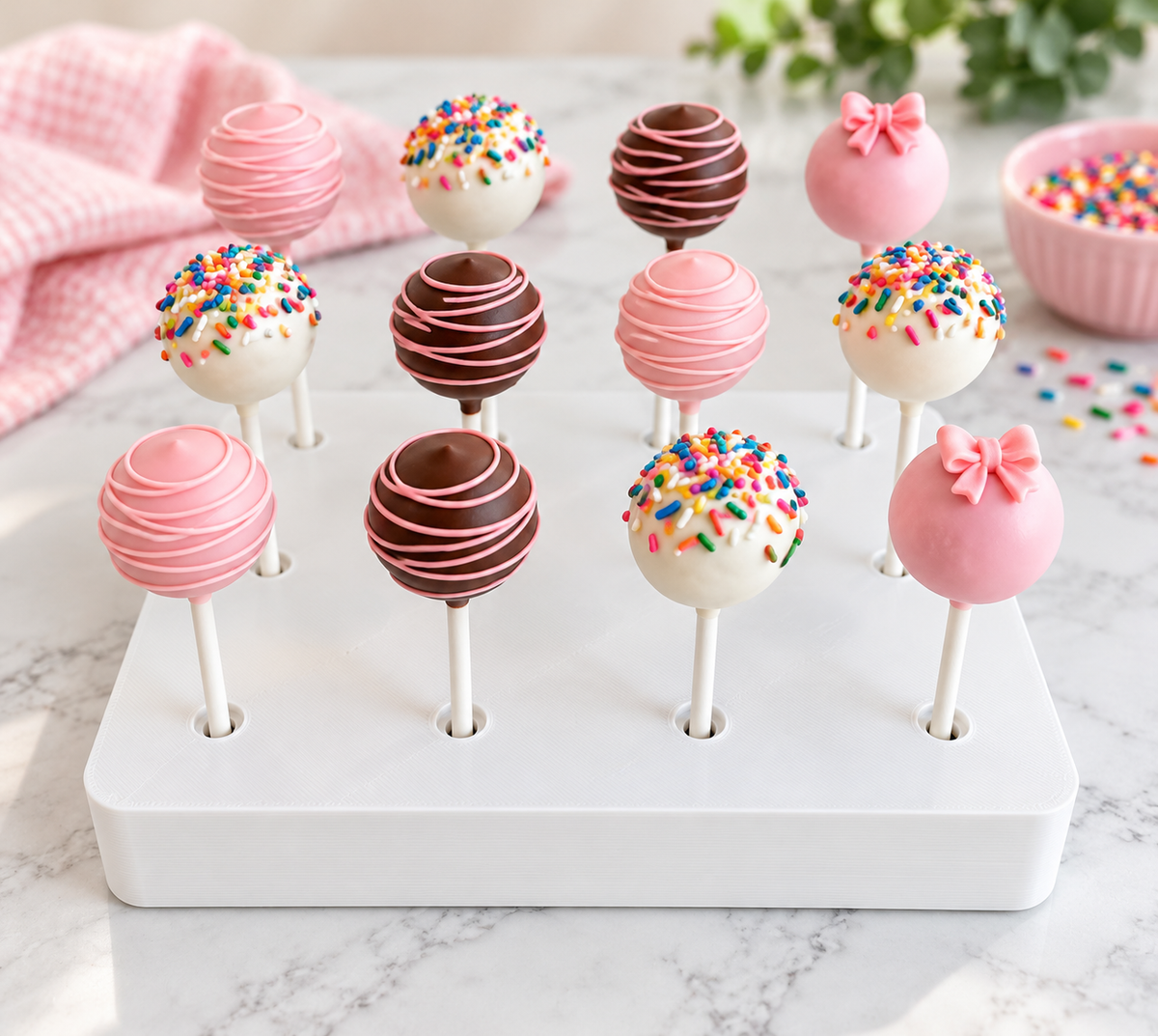 Cake Pop Stand | Drying & Display Holder | Holds 12 Cake Pops