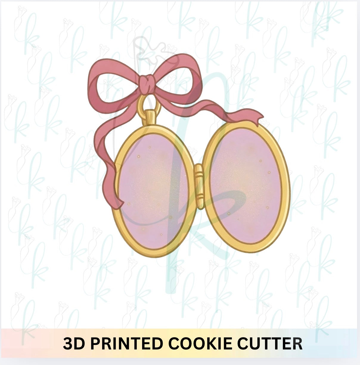 Coquette Bow Locket Cookie Cutter