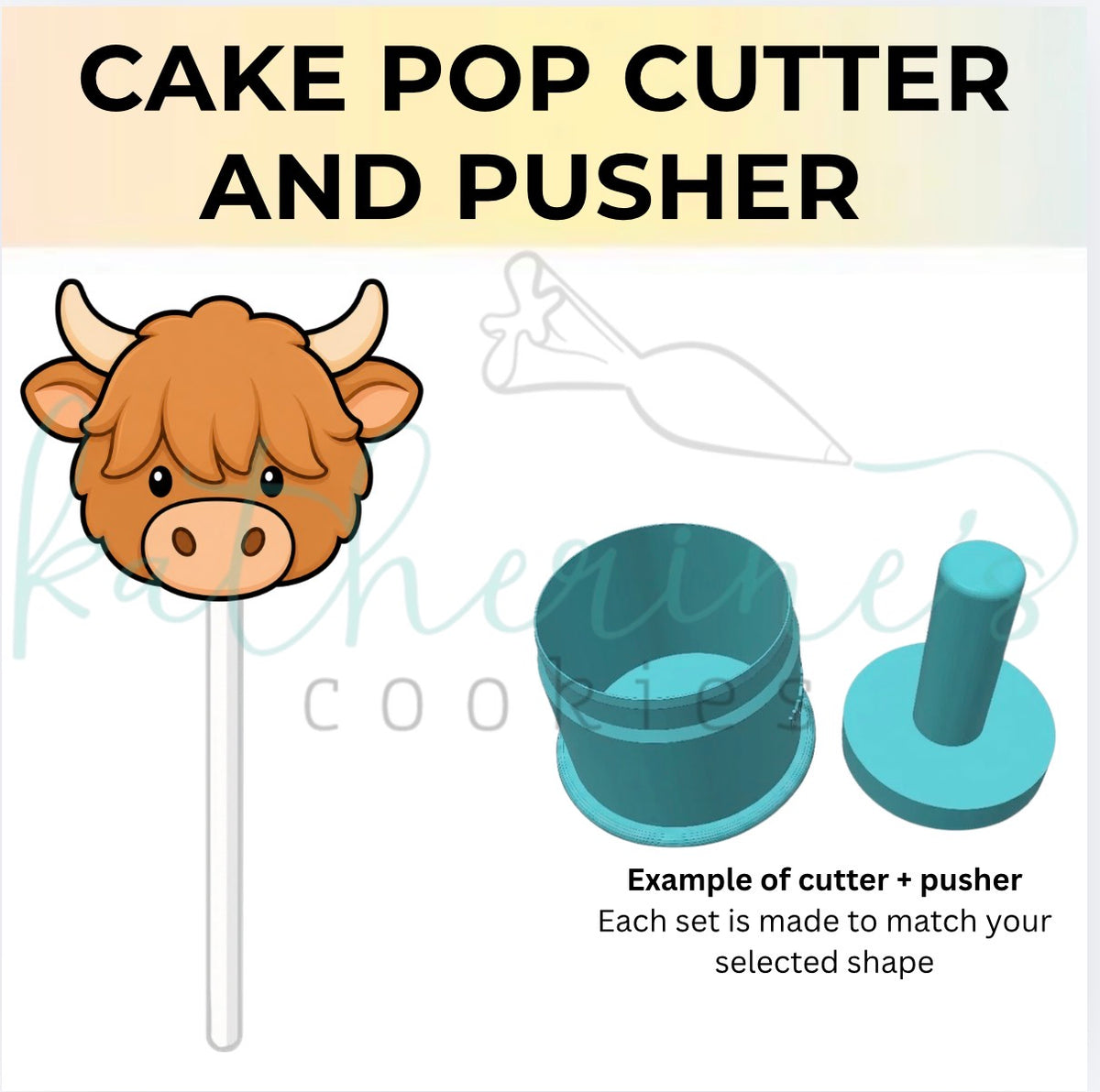 Highland Cow - Cake Pop Cutter and Pusher