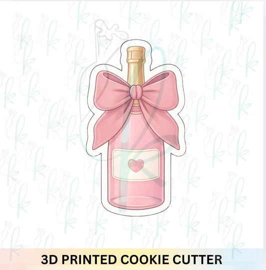 Champagne Bottle with Bow Cookie Cutter
