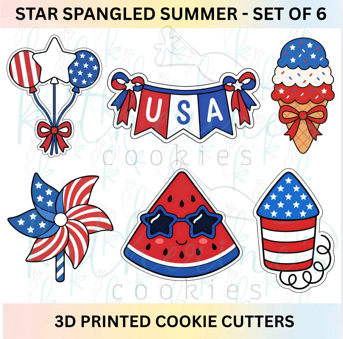 Star Spangled Summer - Set of 6 Cookie Cutters