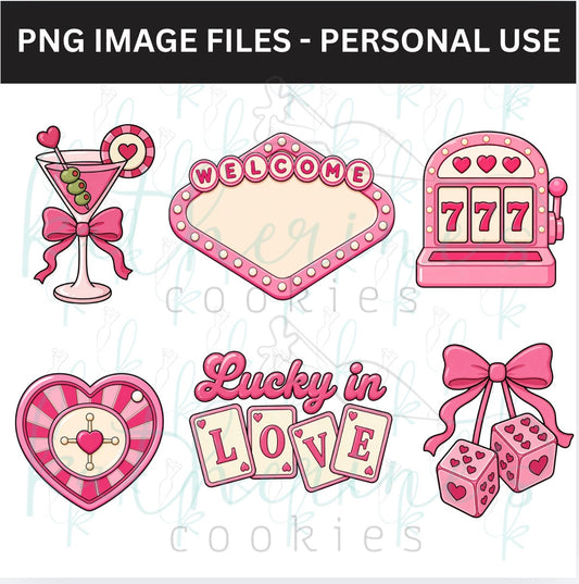 Lucky in Love PNG Images - set of 6 images
